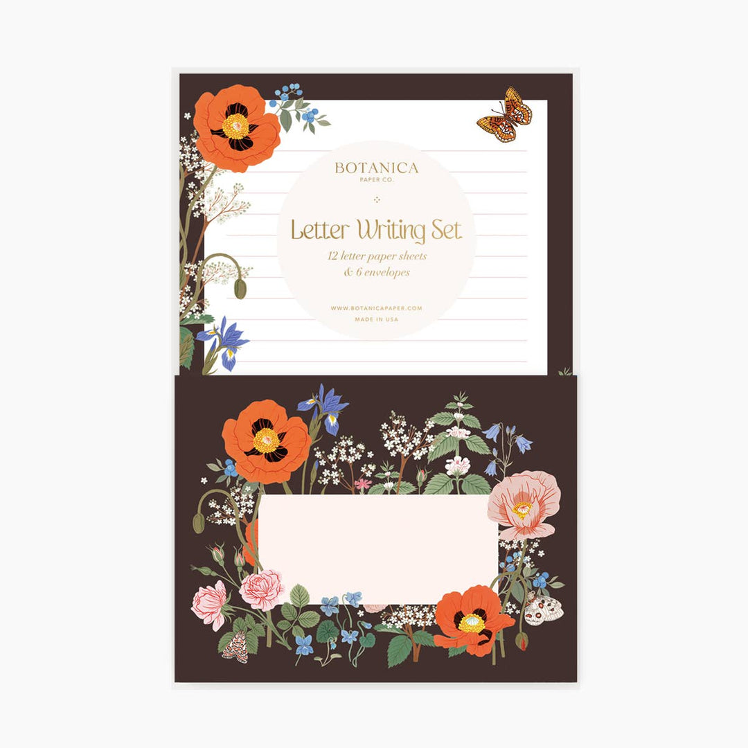 WILD FLOWERS / Letter Writing Set - Merry Piglets