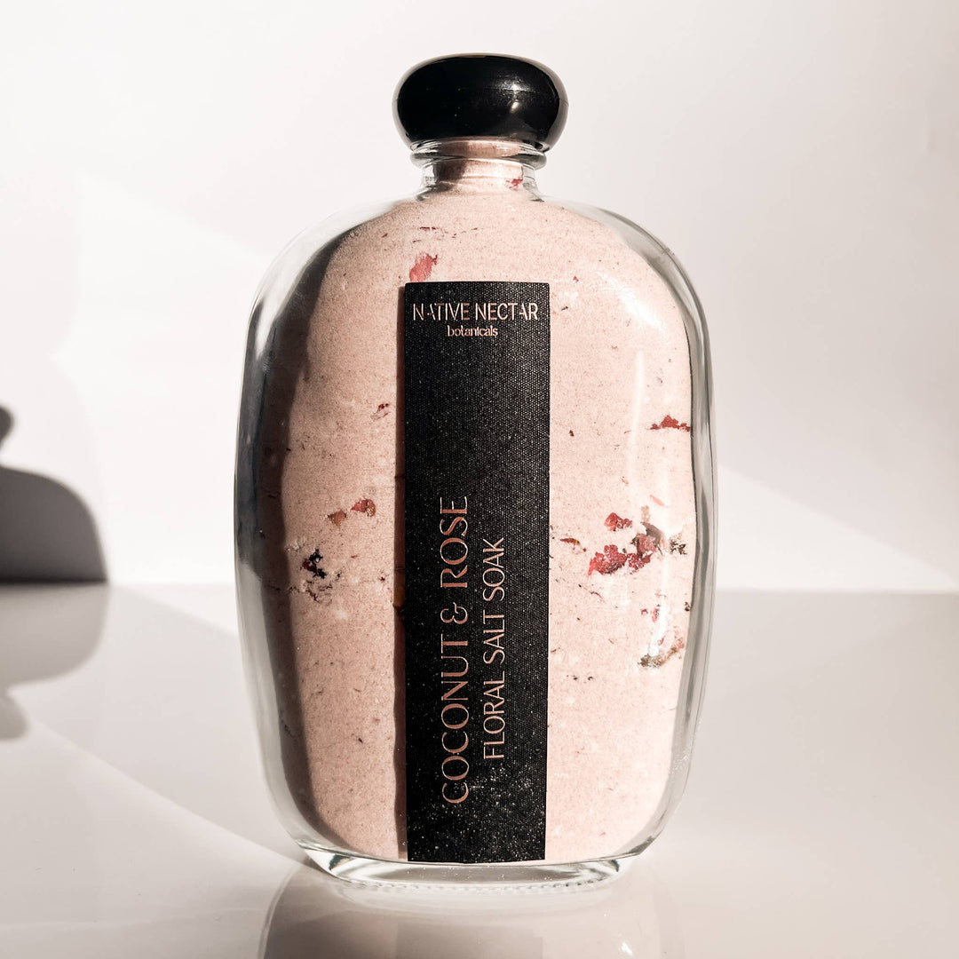Coconut & Rose Floral Salt Soak - Merry Piglets