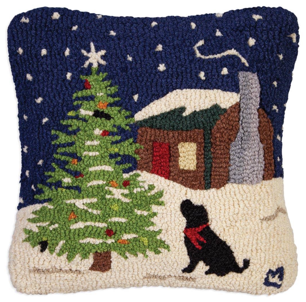 Tree with Dog Wool Pillow - Merry Piglets