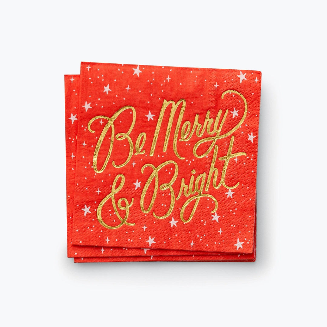 Be Merry & Bright Cocktail Napkins - Merry PigletsRifle Paper Co.