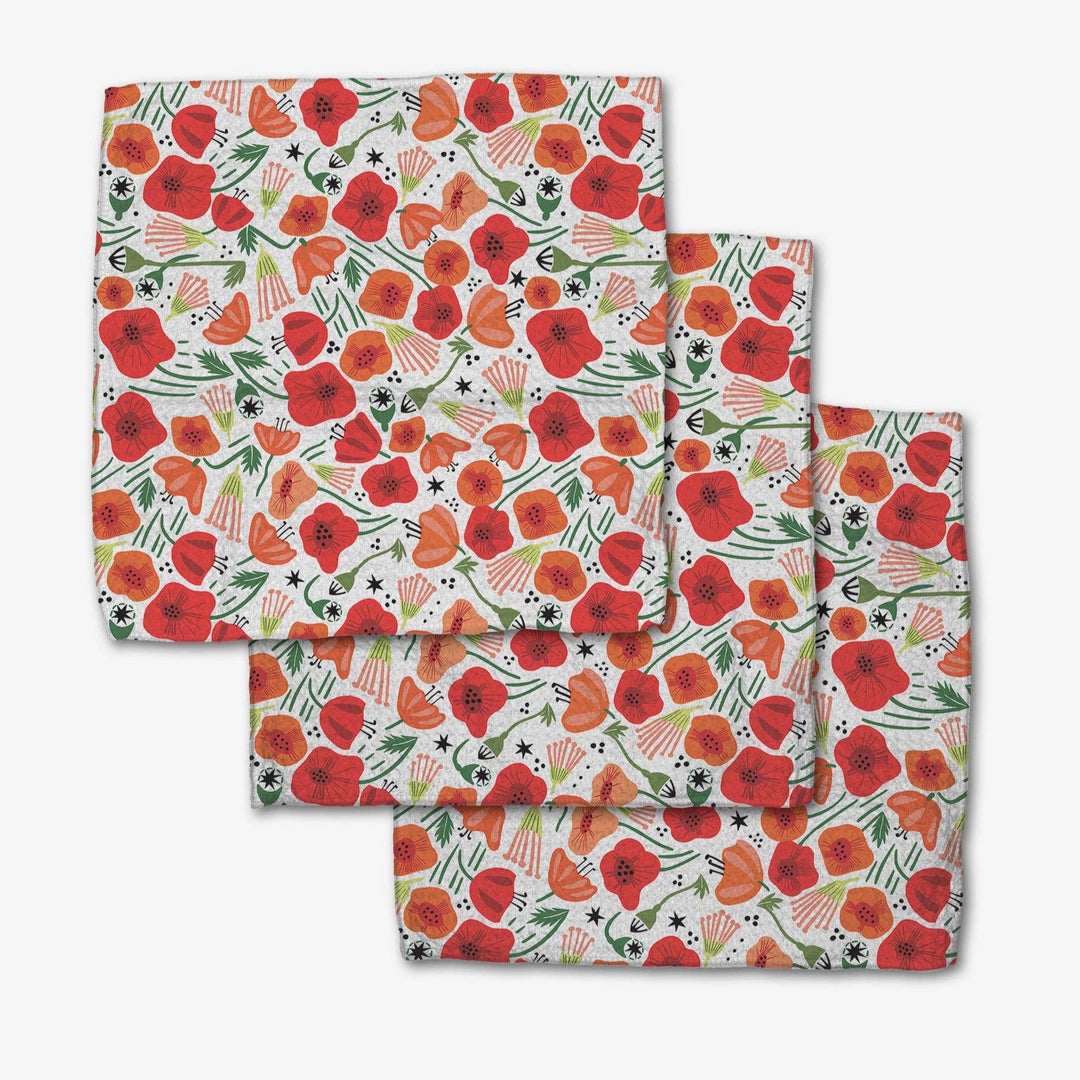 Geometry - Poppy Power Dishcloth Set - Merry Piglets