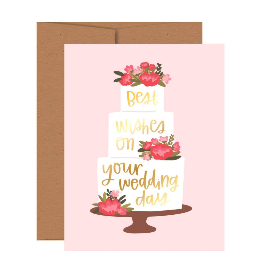 Wishes on Wedding Day Greeting Card - Merry Piglets