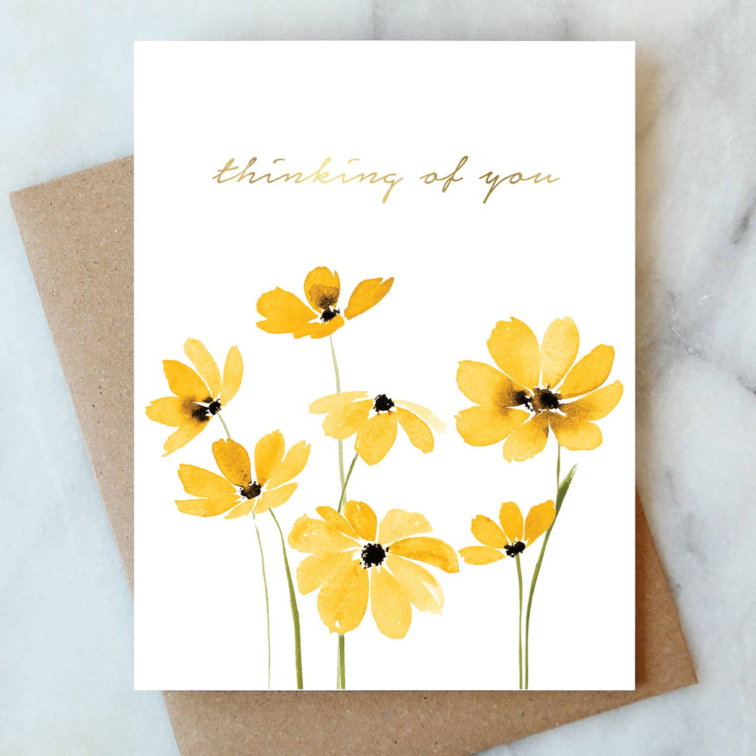 Daisy Thinking of You Greeting Card - Merry Piglets