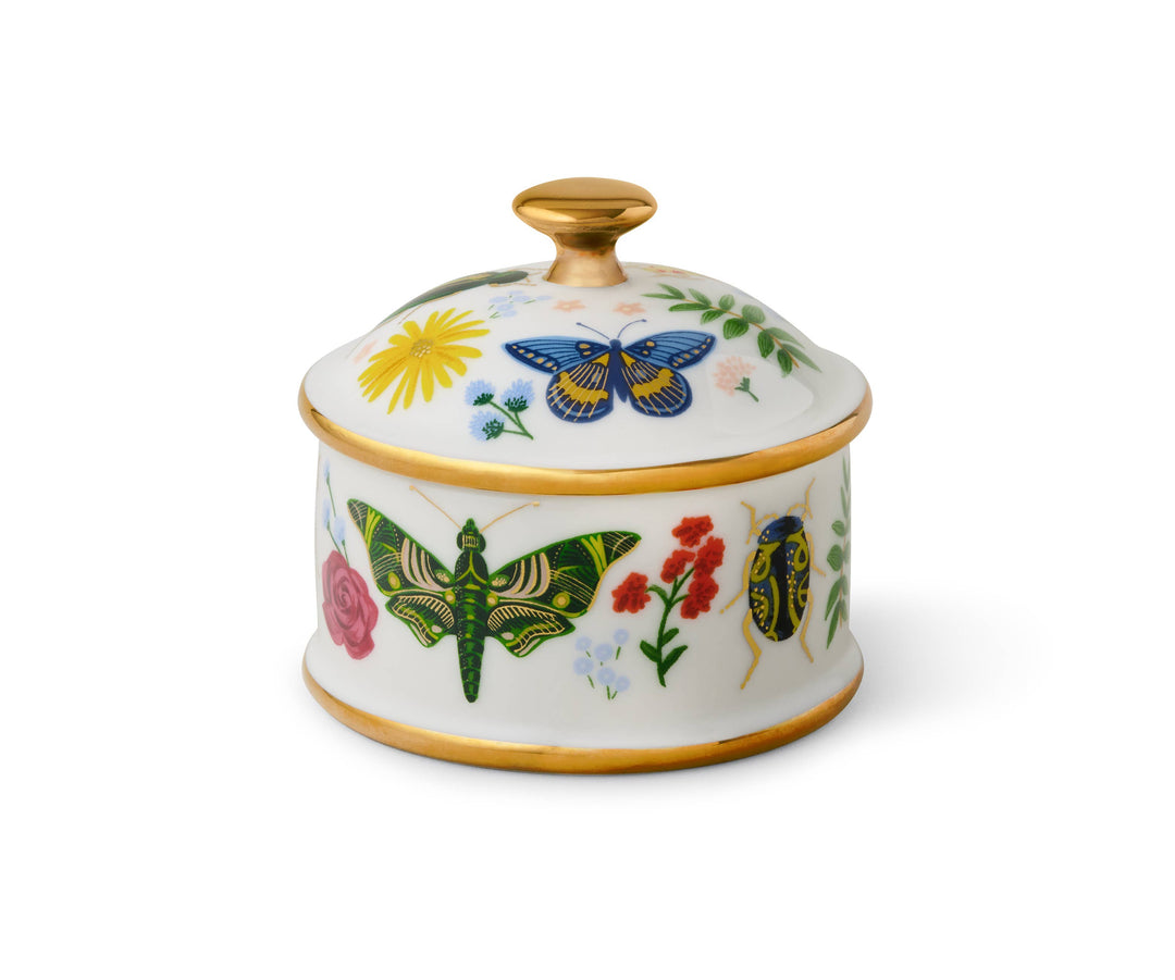 Curio Round Porcelain Box - Merry Piglets
