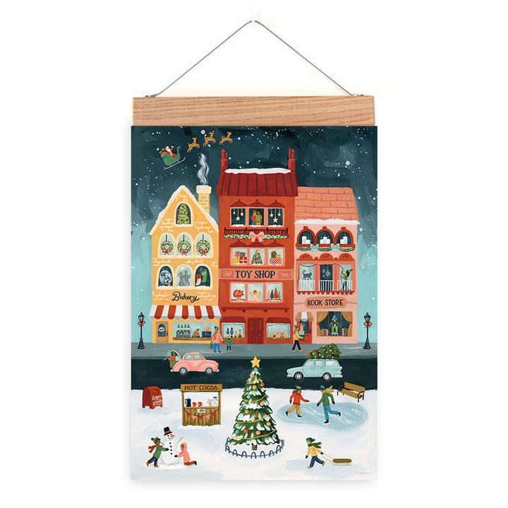 Christmas Countdown Calendar - City Sidewalk - Merry Piglets1canoe2 | One Canoe Two Paper Co.