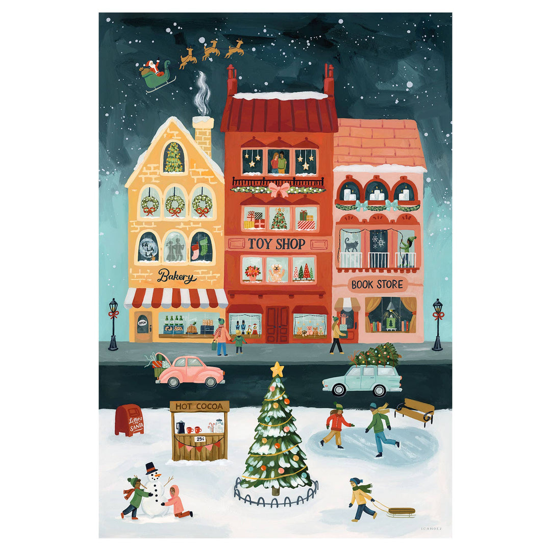 Christmas Countdown Calendar - City Sidewalk - Merry Piglets1canoe2 | One Canoe Two Paper Co.