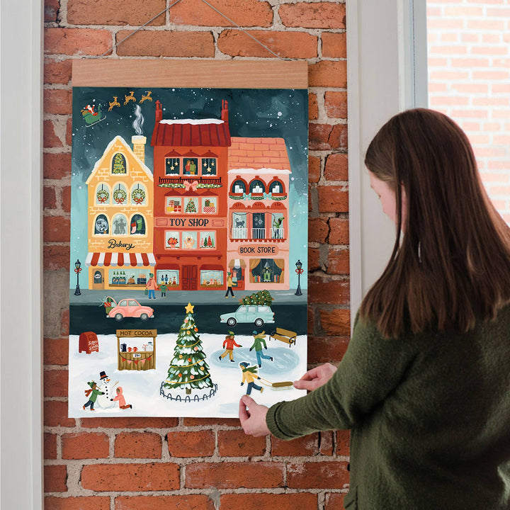 Christmas Countdown Calendar - City Sidewalk - Merry Piglets1canoe2 | One Canoe Two Paper Co.