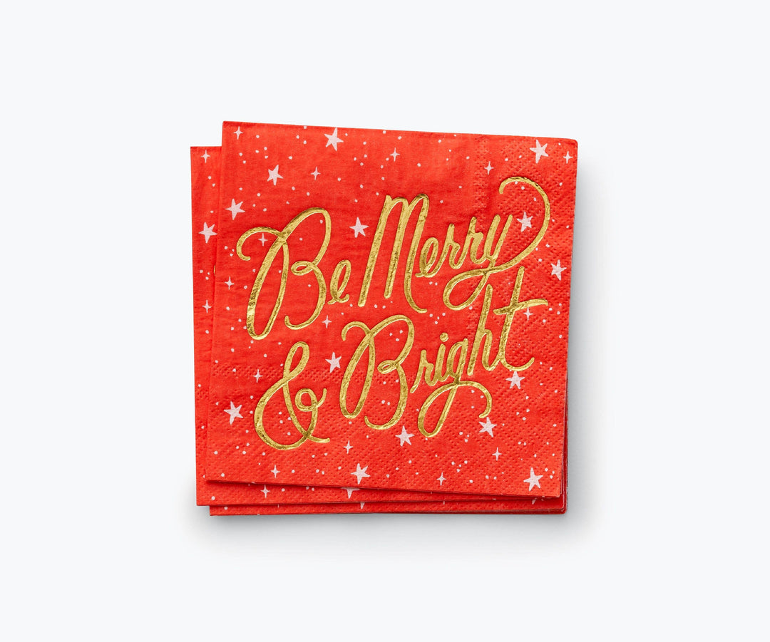 Be Merry & Bright Cocktail Napkins - Merry Piglets