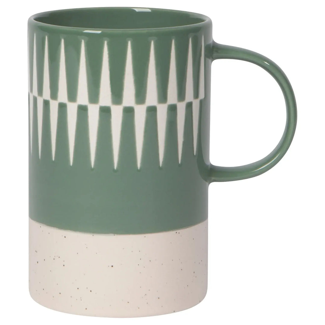 Jade Etch Stoneware Mug - Merry Piglets