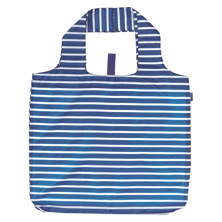 Navy Stripe Reusable Shopper Tote - Merry Piglets