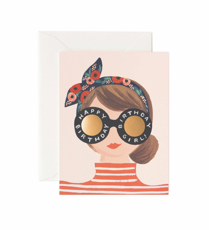 Birthday Girl Greeting Card - Merry Piglets