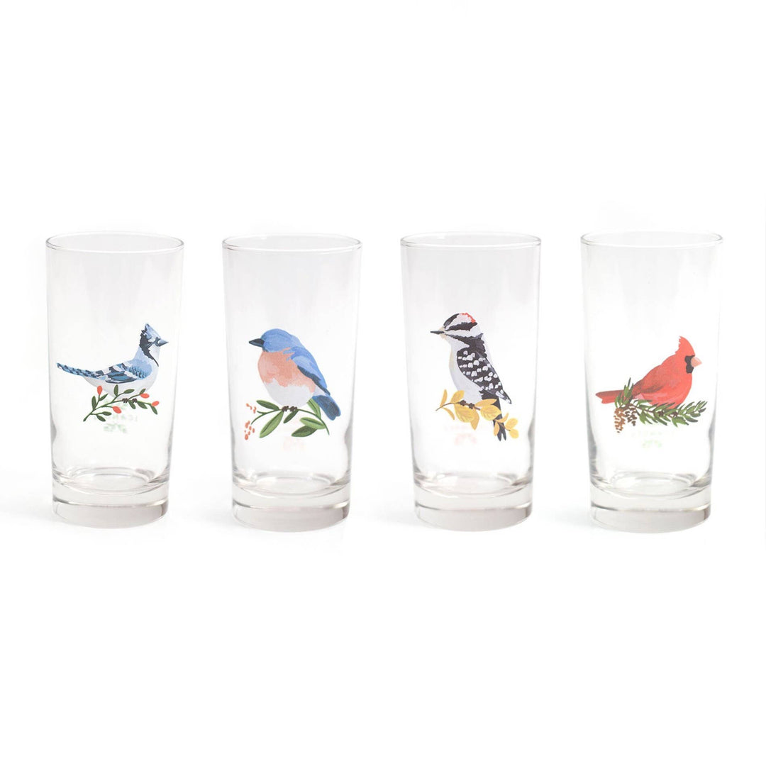 Birds Juice Glasses Set of 4 - Merry Piglets