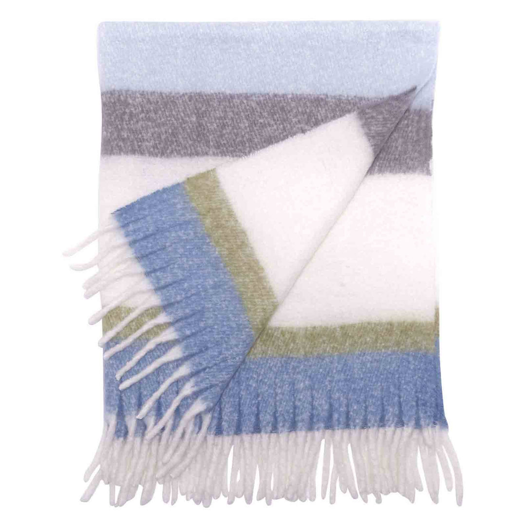 Blue Grey Cuddle Throw - Merry Piglets