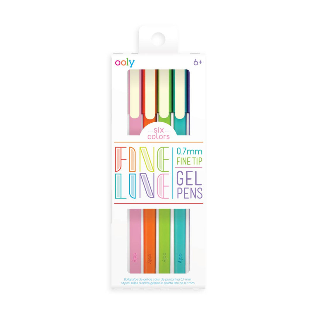 Fine Lines Gel pens set of 6 - Merry Piglets