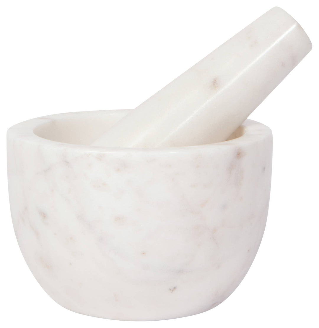 White Marble Mortar and Pestle - Merry Piglets