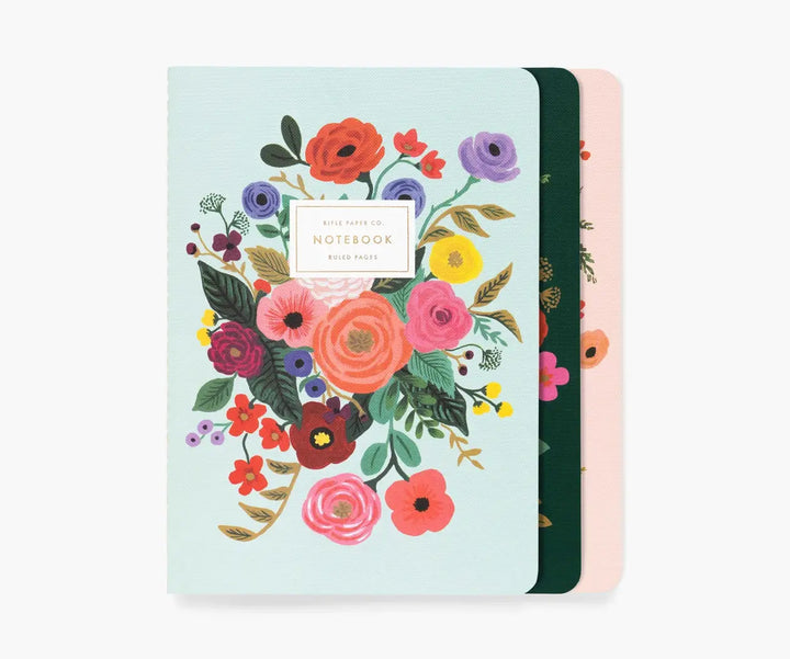 Set of 3 Garden Party Notebooks - Merry Piglets