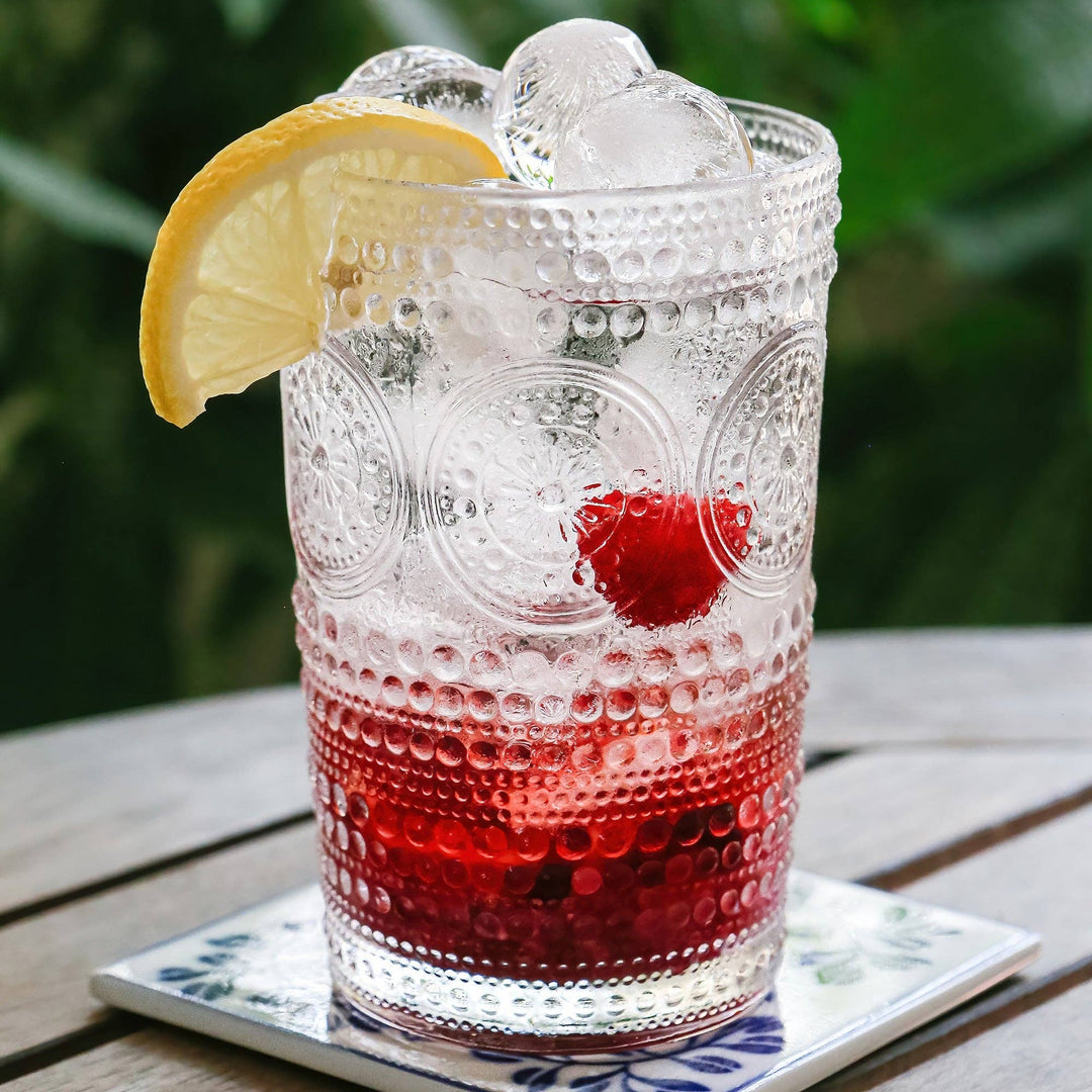 Hobnail Clear Drinking Glass - Merry PigletsKate Aspen