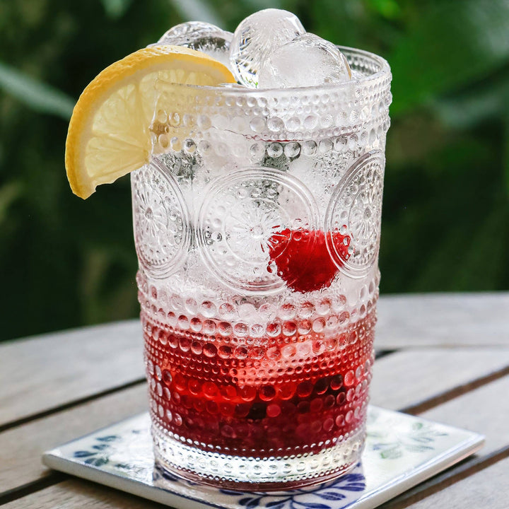Hobnail Clear Drinking Glass - Merry PigletsKate Aspen