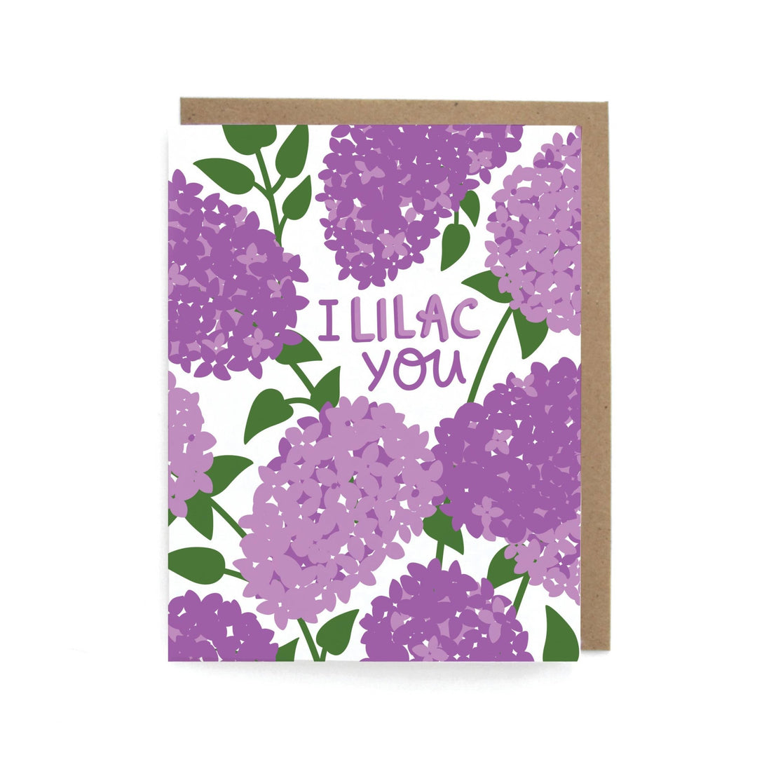 I Lilac You Greeting Card - Merry PigletsThe Neighborgoods
