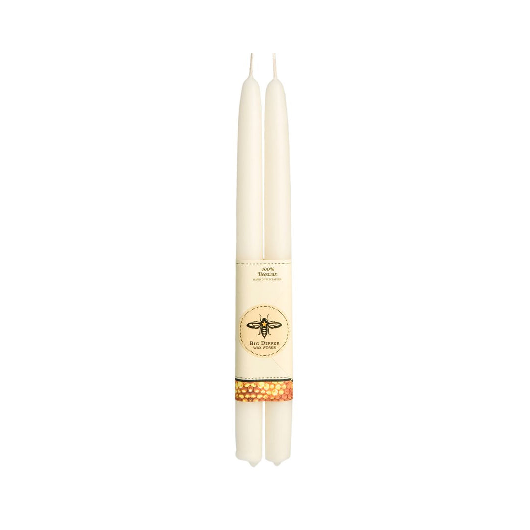 Ivory Beeswax Taper Candles - Merry PigletsBig Dipper Wax Works