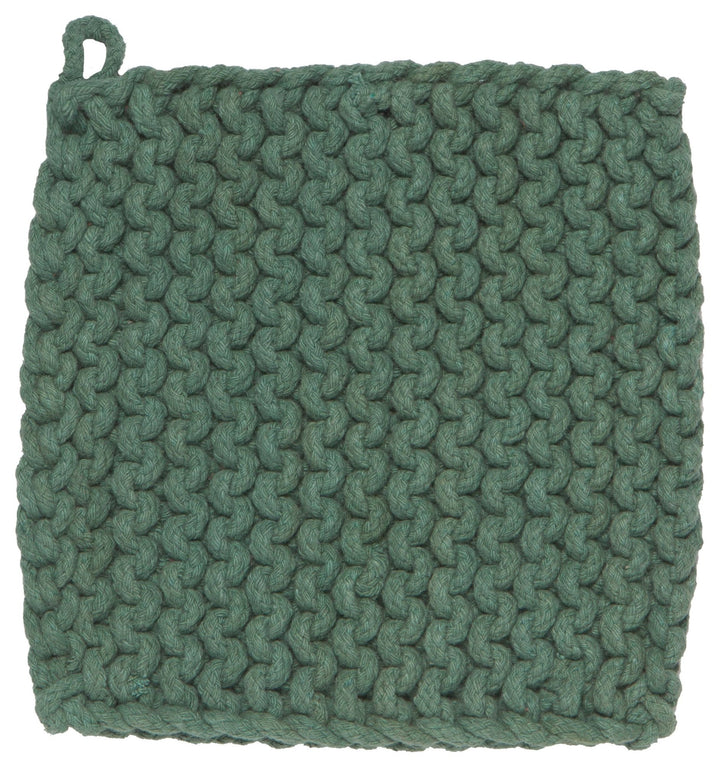 Jade Green Knit Potholder - Merry PigletsDanica Heirloom