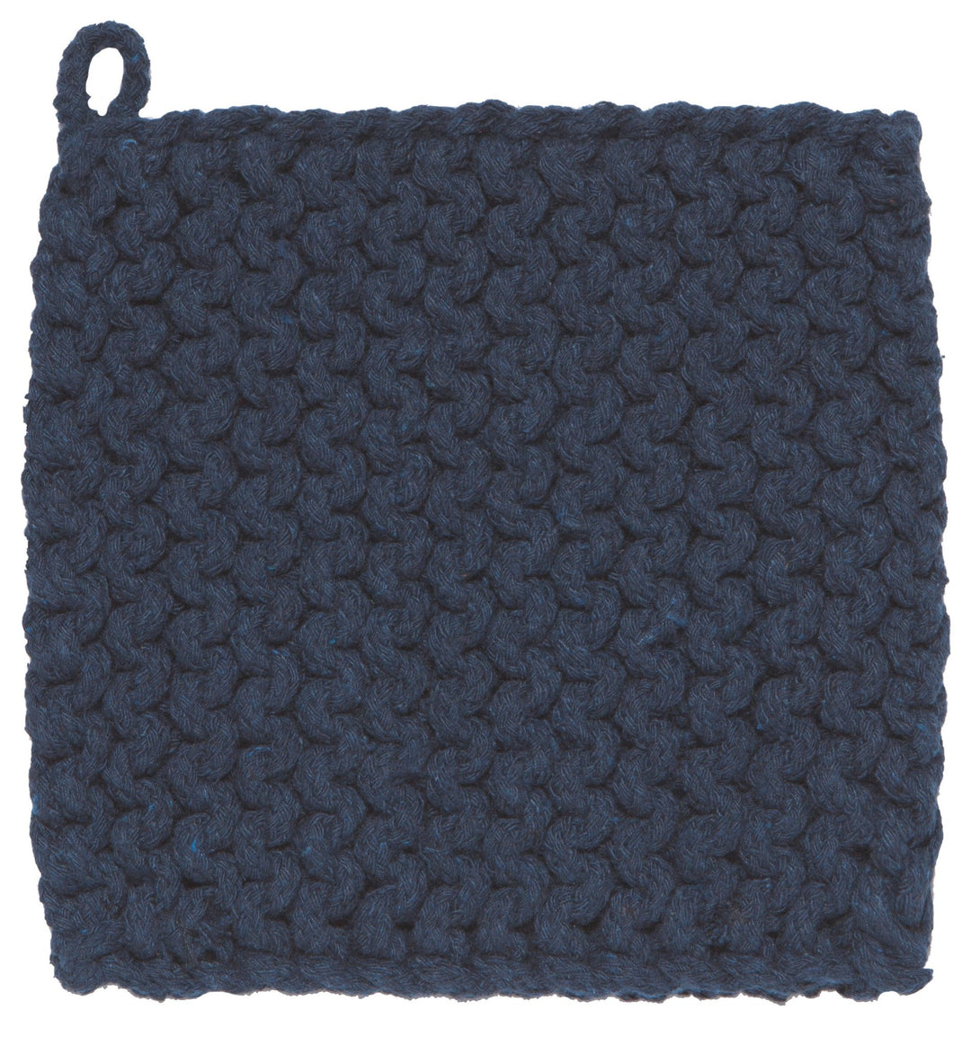 Midnight Blue Knit Potholder - Merry PigletsDanica Heirloom
