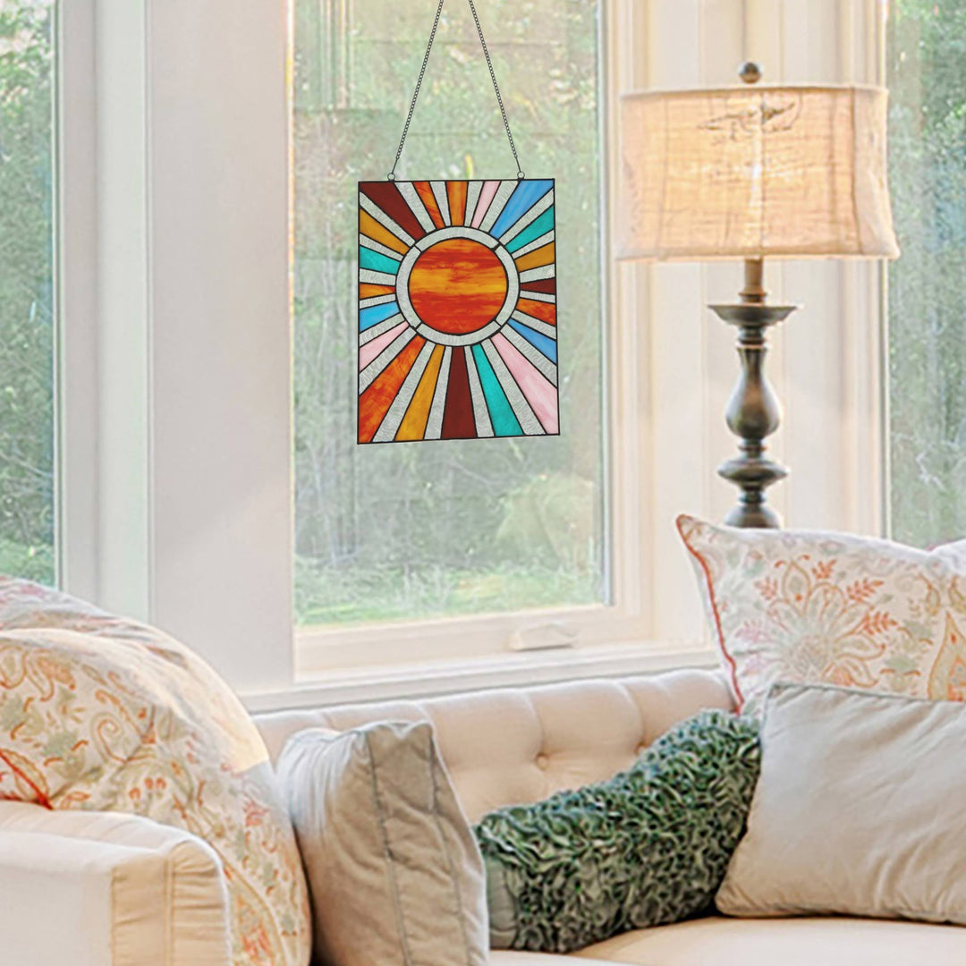 Multicolor Sunburst Stained Glass - Merry PigletsRiver of Goods