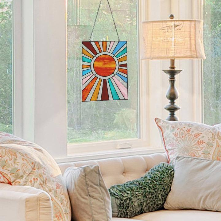 Multicolor Sunburst Stained Glass - Merry PigletsRiver of Goods