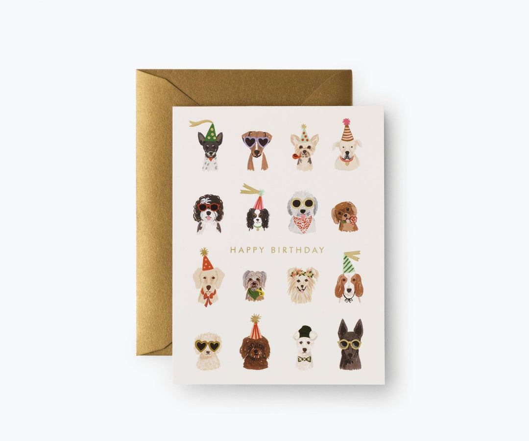 Party Pups Birthday Greeting Card - Merry PigletsRifle Paper Co.