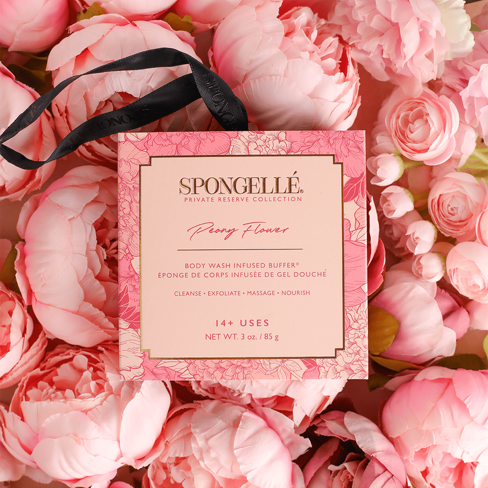 Peony Flower Boxed Sponge Buffer - Merry PigletsSpongellé