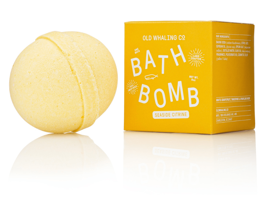 Seaside Citrine Bath Bomb - Merry PigletsOld Whaling Company