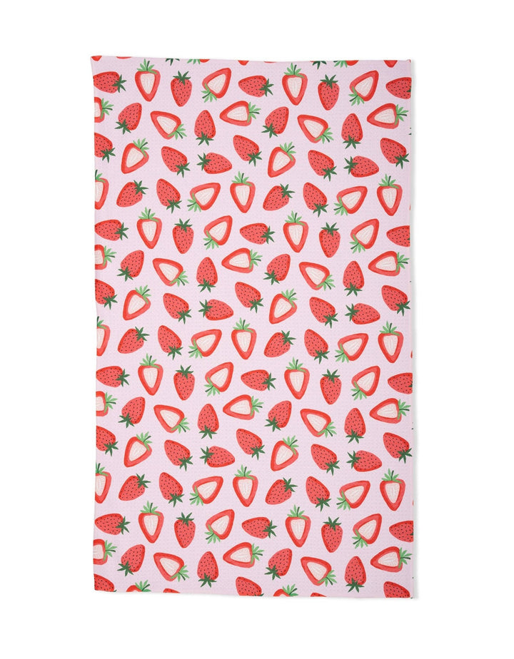 Sweet Strawberry Geometry Tea Towel - Merry PigletsGeometry