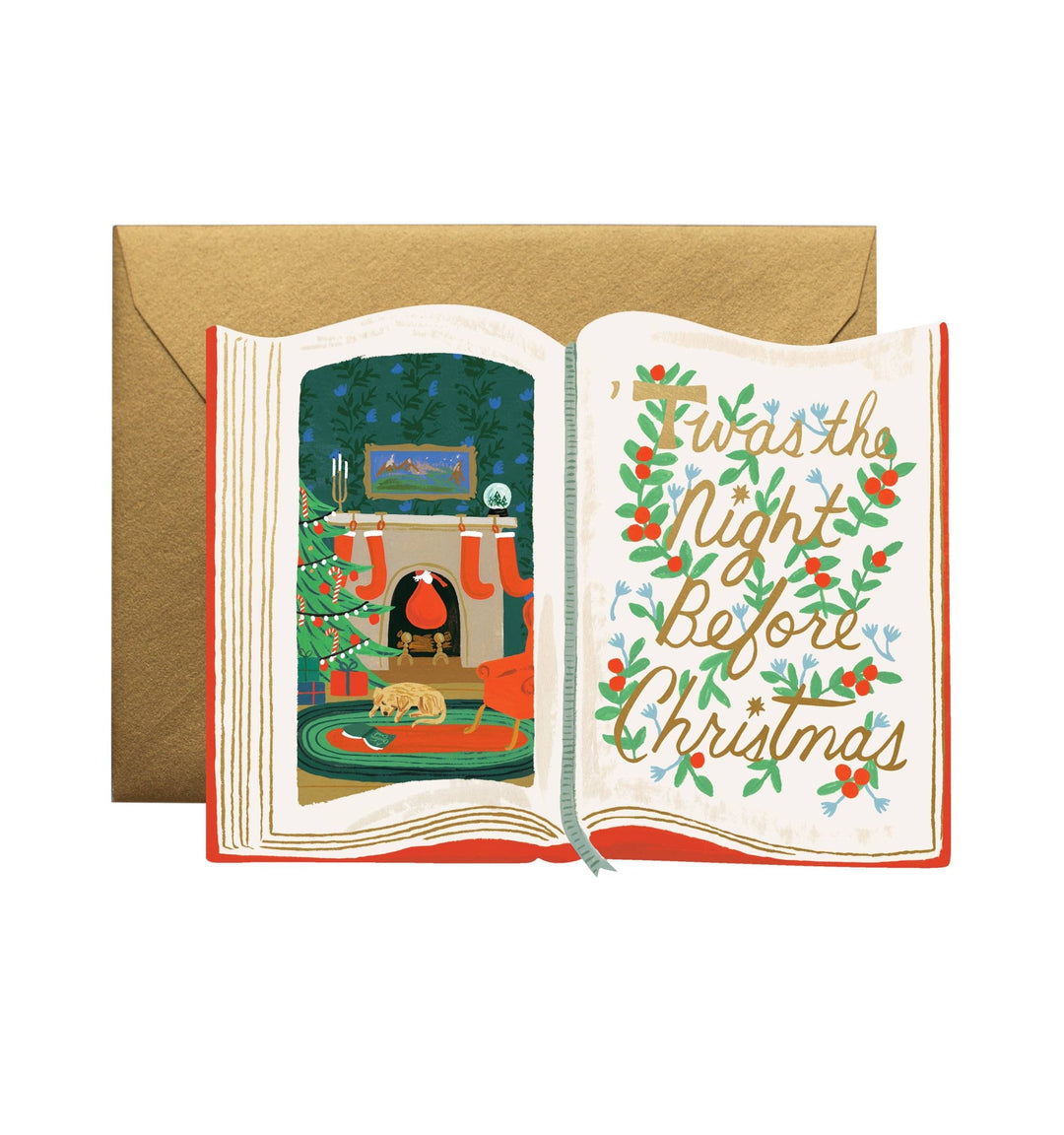 Twas the Night Before Christmas Greeting Card - Merry PigletsRifle Paper Co.