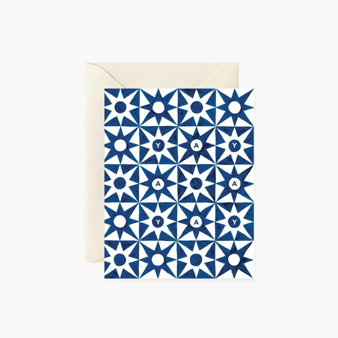 YAY Celebrating Stars Greeting Card - Merry PigletsBotanica Paper Co.